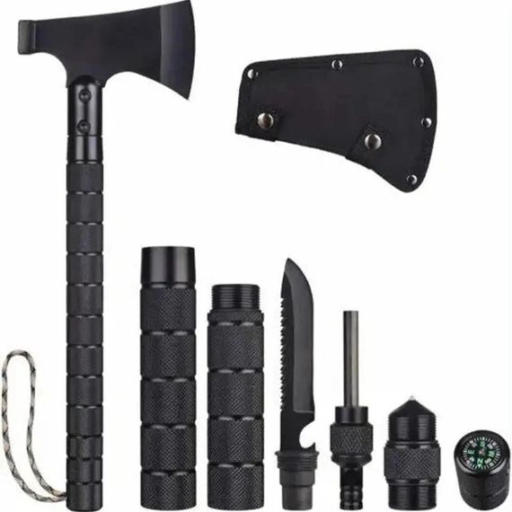 Топор тактический, набор для выживания 9в1 VT36 туристический GD-53 | Зображення 4