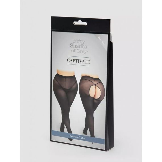 Колготи з інтимним вирізом Fifty Shades of Grey Captivate Spanking Tights, Plus Size (EU 46-52) Sex Aura | Зображення 2