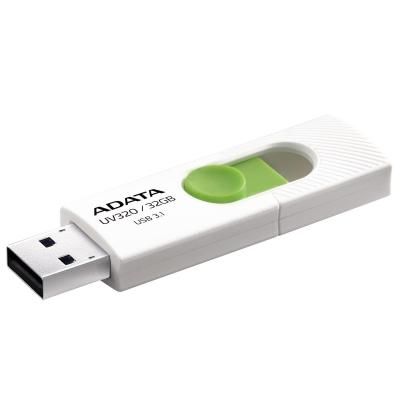 USB флеш накопичувач ADATA 32GB UV320 White/Green USB 3.1 (AUV320-32G-RWHGN) | Зображення 2