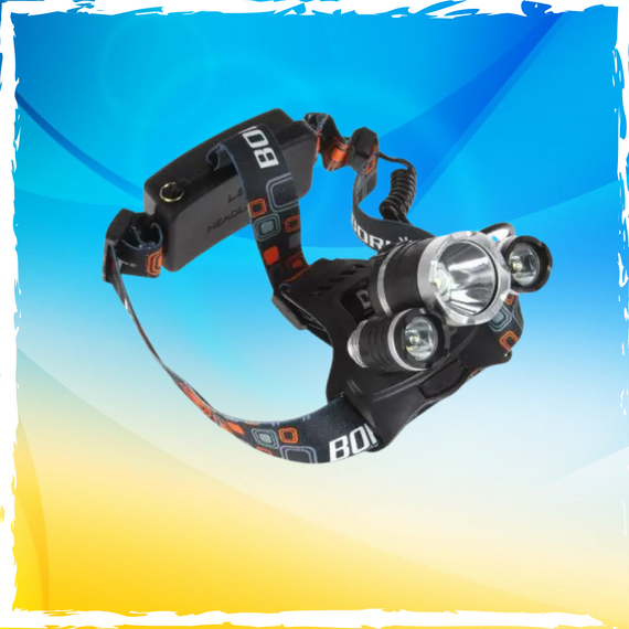 Налобний Ліхтар Bailong RJ 3000 Т6. Ліхтарик налобний. Тактичний, яскравий, потужний | Зображення 3