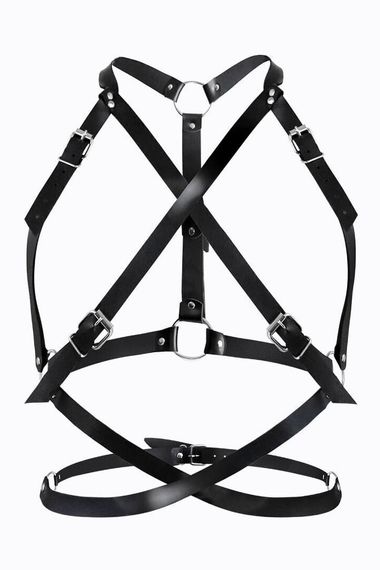 Шкіряна портупея  Art of Sex Agnessa Leather harness Чорний L/XL/2XL