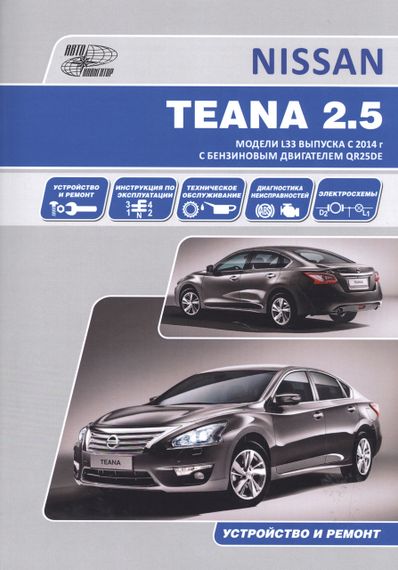 Nissan Teana. Посібник з ремонту й експлуатації. Книга
