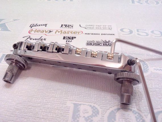 Тюноматик струнотримач роликовий бридж Saddle Tune-o-matic для гітари електрогітари Gibson SG Les Paul ХРОМ | Зображення 1