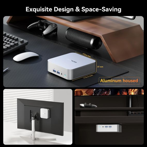 Компьютер GEEKOM Mini PC A8 / Ryzen7 8745HS, 32, 1TB, Radeon 780M, W11Pro (GMA8R78745HS-321T-EU) | Зображення 2
