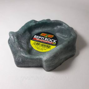 Поилка-кормушка XS для рептилий Zoo Med Repti Rock Water Dish серая
