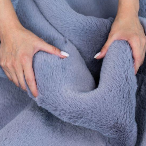 Килимок для підлоги з еко-хутра ТМ Dariana Elegant 160*220 см французький сірий | Зображення 1