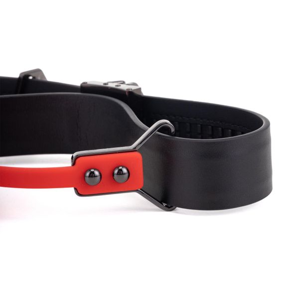 Кожаный кляп с 2-мя насадками LOCKINK Ball-Gag & Gag-bite Set - Black Sex Aura | Зображення 2