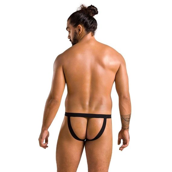 Чоловічі сліпи на шнурівці Passion 044 SLIP BEN XXL/XXXL Black, екошкіра, люверси Sex Aura | Зображення 3