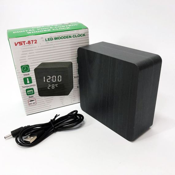 Годинник мережевий електронний світловий настільний VST-872-6, Настільний LED годинник BP-92 | Зображення 5