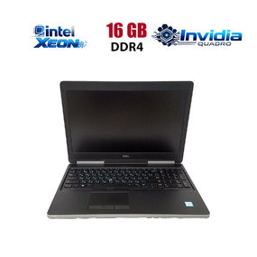 Мобільна робоча станція Dell Precision 7510 / 15.6" (1920x1080) IPS / Intel Xeon E3-1505M v5 (4 (8) ядра по 2.8 - 3.7 GHz) / 16 GB DDR4 / 256 GB SSD NVMe / nVidia Quadro M1000M, 2 GB GDDR5, 128-bit / WebCam / Win 10 Lic б/в