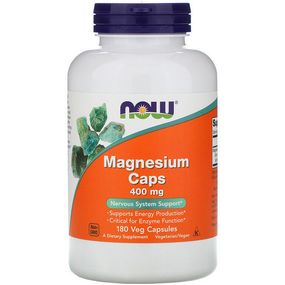 Микроэлемент Магний NOW Foods Magnesium 400 mg 180 Veg Caps NOW-01283