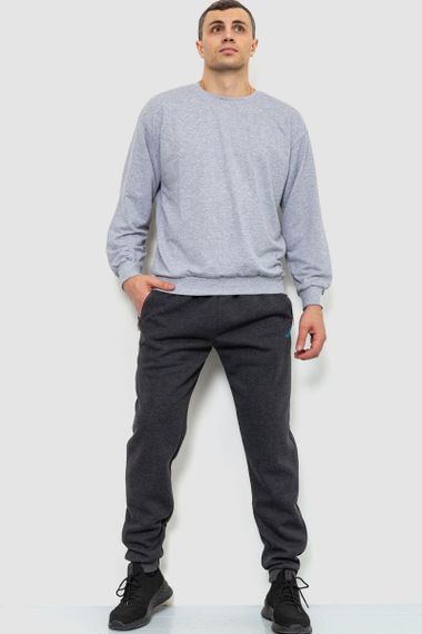 Спорт чоловічі штани на флісі, колір темно-сірий, 244R4740 | Зображення 1