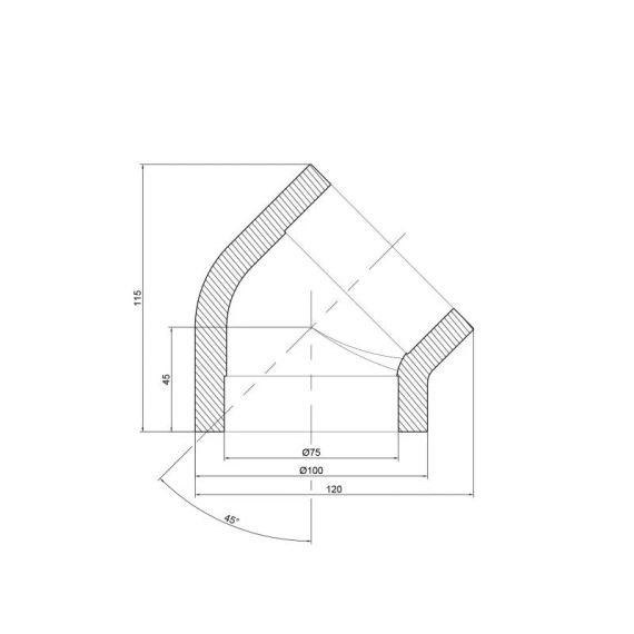 Кутик PPR Thermo Alliance 75, 45° | Зображення 1