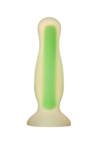 Светящаяся анальная пробка Dream Toys RADIANT SOFT SILICONE GLOW IN THE DARK PLUG SMALL GREEN sexstyle