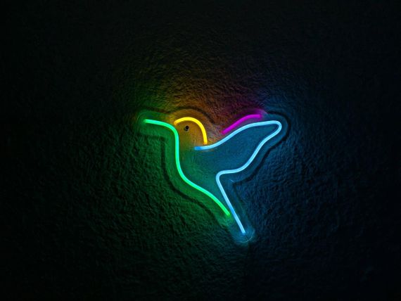 Неоновий світильник Колібрі 270х240 acr-n000059 | Зображення 1