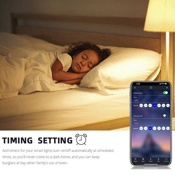 Світлодіодна RGB лампочка Smart bulb light 4pcs with Bluetooth E27 with app White | Зображення 3