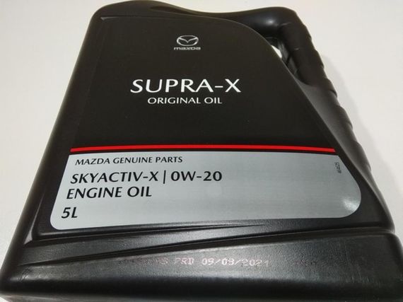 Олива моторна 0W-20 синтетична MAZDA Original Oil Supra-X 5 л (0W20-05-TFE) (0W2005TFE) | Зображення 1