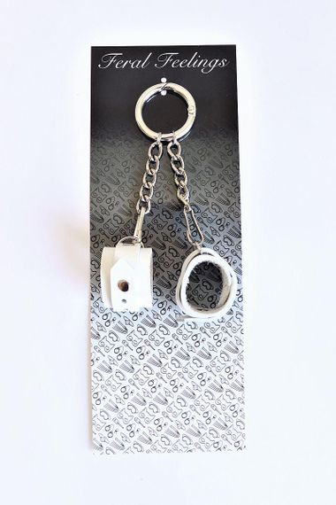 Брелок Наручники Білий Sex Aura | Зображення 1