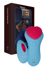 Вібратор у трусики FairyGasm HeartGem blue