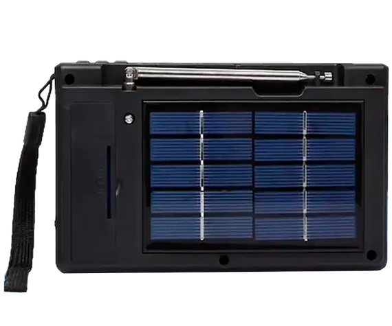 Радиоприемник портативный NNS NS-2040S Solar с фонарем, солнечной панелью, Bluetooth, USB, TF черный (24406-NS-2040S_844) | Зображення 3