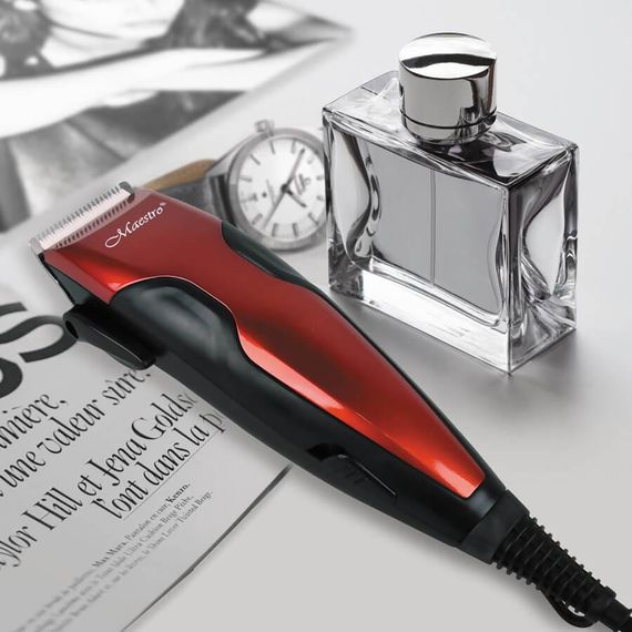 Машинка для стрижки волос Maestro MR-650C-RED, проводная, с насадками | Зображення 1