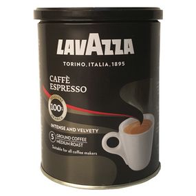 Кофе молотый Lavazza Espresso в железной банке, 250 грамм, смесь из 100% Арабики