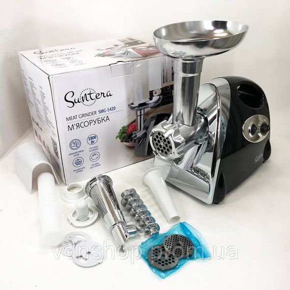 Легка у використанні м'ясорубка SMG-5420B 1800 Вт, М'ясорубка автомат 'ясорубка-соковижималка ME-25 | Зображення 4