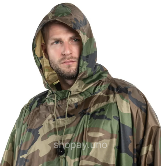 Дождевик Raincoat Камуфляж D -1 • Тактичний дощовик камуфляж плащ-намет пончо з капюшоном | Зображення 5