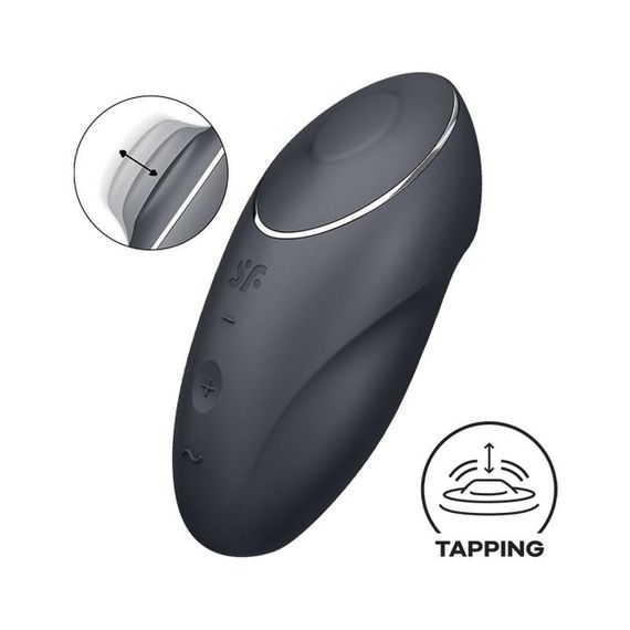 Кліторальний стимулятор - Satisfyer Tap & Climax 1 Grey Sex Aura