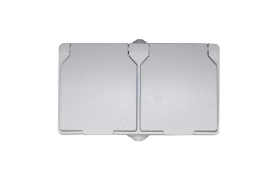 Розетка зовнішня установка 2-а з/к біла IP54 SURFACE Ny95001226 | Зображення 2