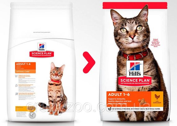 Сухой корм для котов Hills Science Plan Feline Adult Chicken с курицей 3 кг 604058 | Зображення 3