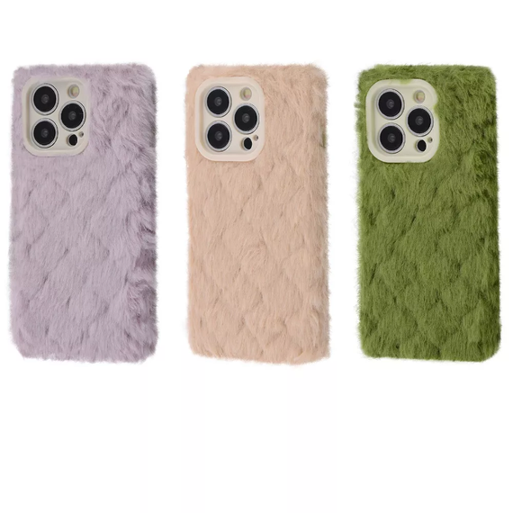 Чехол для iPhone 13 Pro Fluffy Love Case Green,мягкий чехол на iPhone 13 Pro,стильный чехол для iPhone зеленый | Зображення 2