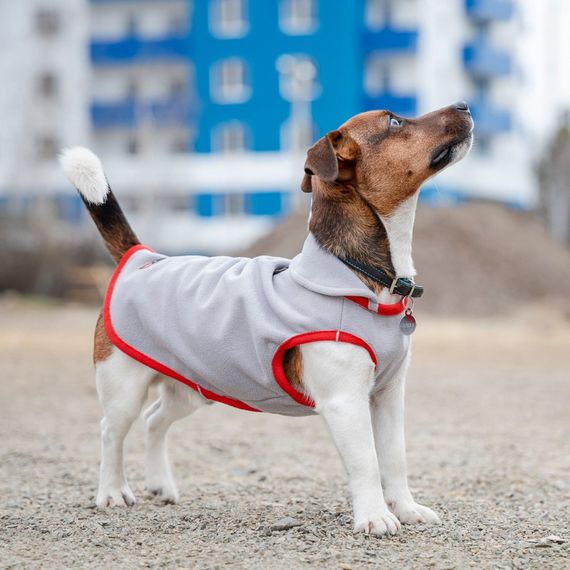 Жилет Pet Fashion Fleecy для собак сірий/червоний ХS2 | Зображення 3