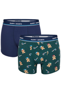Подарочный набор мужских трусов боксеров Happy Shorts 2 шт. в наборе