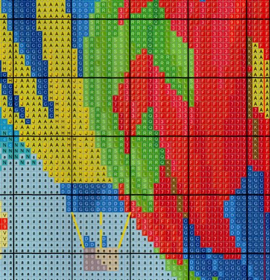Набор для вышивания по нанесённой на канву схеме "Colorful Hot Air Balloo". AIDA 14CT printed 37*48 см | Зображення 5