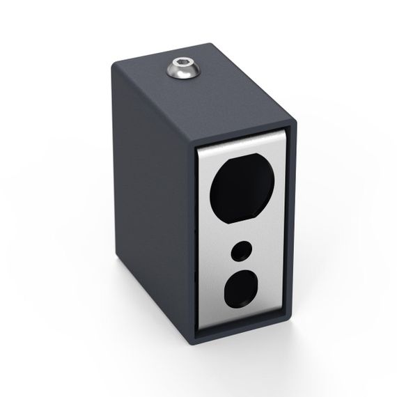 Модуль прихованого ел.підключення (для профільної стійки) Графіт