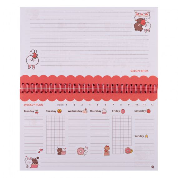 Планінг настільний YES Line Friends 252180 25х20 см 52 листи | Зображення 4