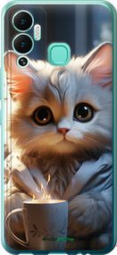 Чохол на Infinix Hot 12 Play Білий кіт "5646u-2759-2448"