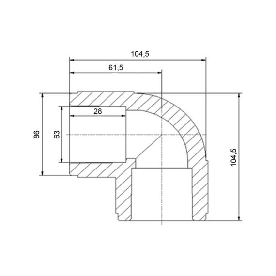 Кутник PPR Blue Ocean 63, 90° SD00009976 | Зображення 1