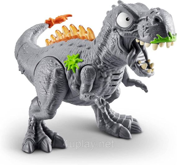 Игрушка Zuru Smashers MEGA Jurassic Light Up Dino Мега Яйцо-сюрприз Ти-Рекс (серый) свет, звук, 25 сюрпризов | Зображення 3