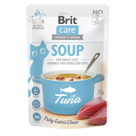 НАБІР Корм вологий Brit Care Soup Tuna д/котів суп з тунцем 75 г 15 шт | Зображення 2