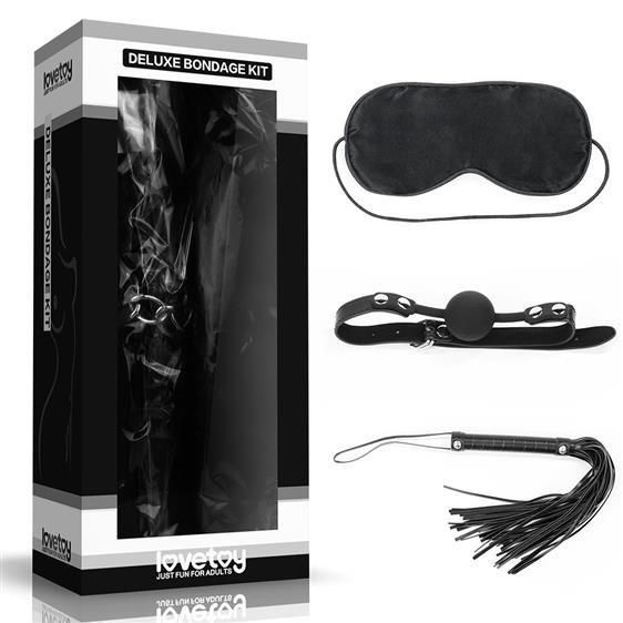 Набір БДСМ - Deluxe Bondage Kit (маска, кляп, флогер) Sex Aura