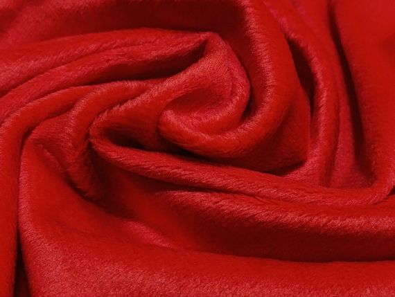 Штучне хутро вельбо плюш 100% поліестер колір червоний | Зображення 1