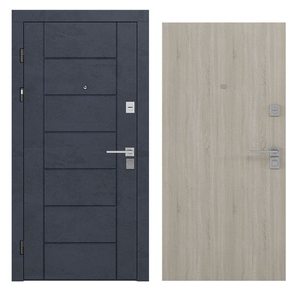 Входные двери Rodos LNZ 004 Дуб темный