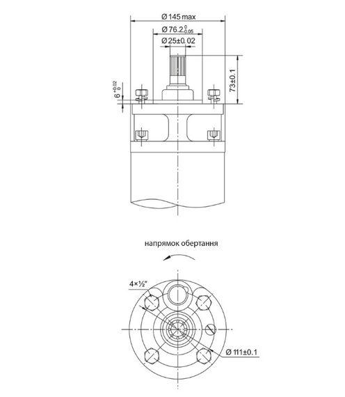 Насос відцентровий свердловинний DONGYIN 6SP60-8 380В 15кВт H 112(63)м Q 1300(1000)л/хв Ø145мм +пульт (з 3х частин) (7777653) | Зображення 2