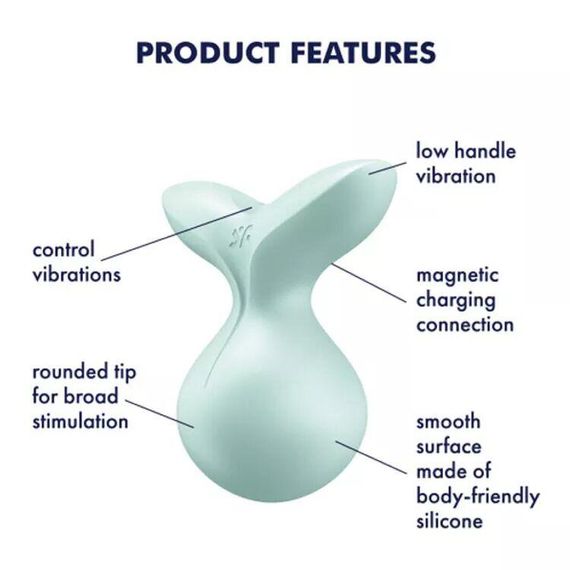 Мінівібромасажер Satisfyer Viva la Vulva 3 Mint Sex Aura | Зображення 6