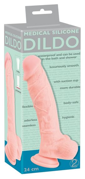 Фалоімітатор - Medical Silicone Dildo, 24 см Sex Aura