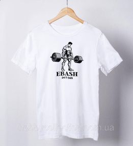 Футболка жіноча із принтом "EBASH" біла