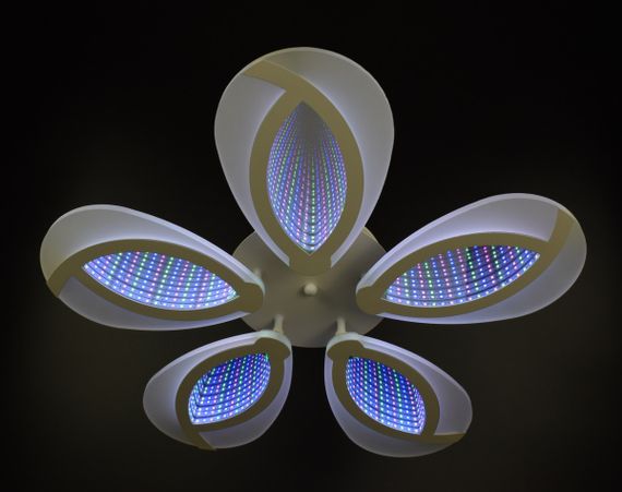 Люстра світлодіодна стельова LED світильник для квартири на стелю лед з пультом 25943 Білий 8х59х59 см. | Зображення 2