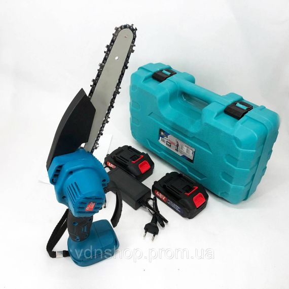 Легкая электропила для сада Domotec 8"(20см) 48 В, Цепная электропила для садовых работ AV-83 | Зображення 6